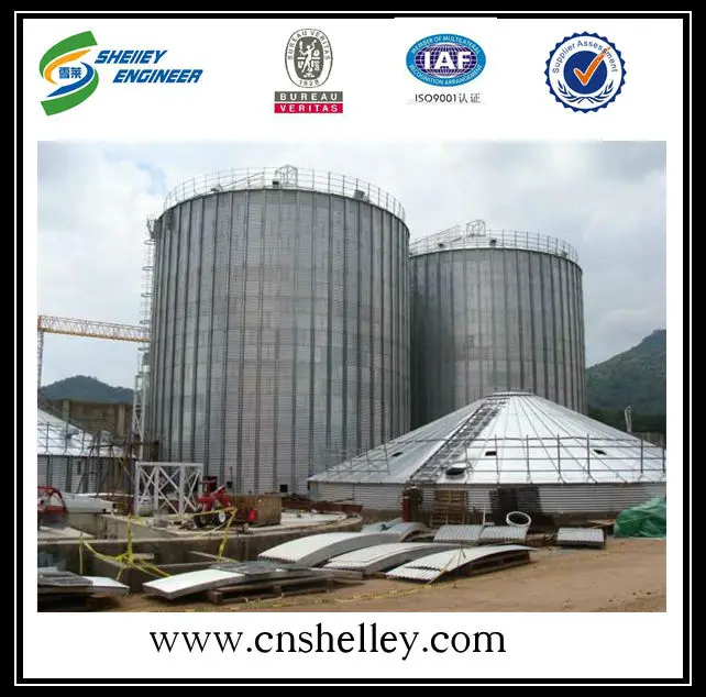 corrugated steel soybean meal grain storage silo