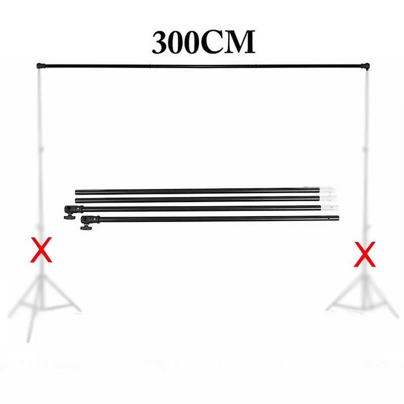 Photo Studio Black Aluminum 3M Backgrounds Cross Bar Photography Background Backdrops Crossbar Fondos De Estudio Fotografia