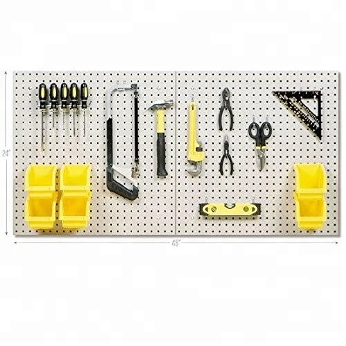 Оцинкованная сталь Pegboard инструмент Органайзер настенный пульт дистанционного управления 4 ФТ. Нержавеющая крючок металлический Стандартный для хранения инструментов наборы