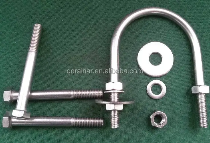 A2 A4 AISI 304 AISI 316 stainless steel u bolt pipe clamp