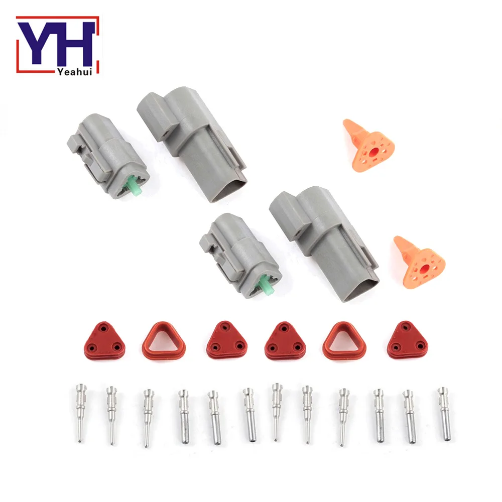Dt04-3p Dt06-3s 3 Pin Male Female Deutsch Style Automotive Connector and Plug