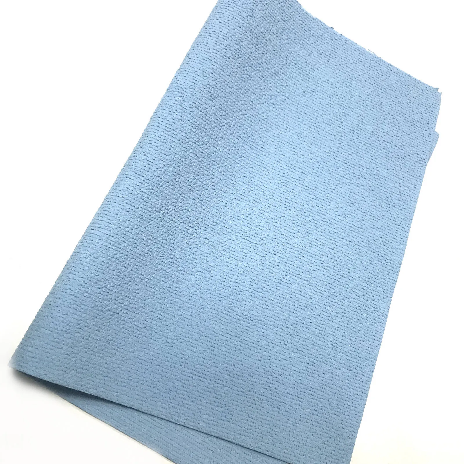
300gsm Blue color microfiber terry towe with pu coating 
