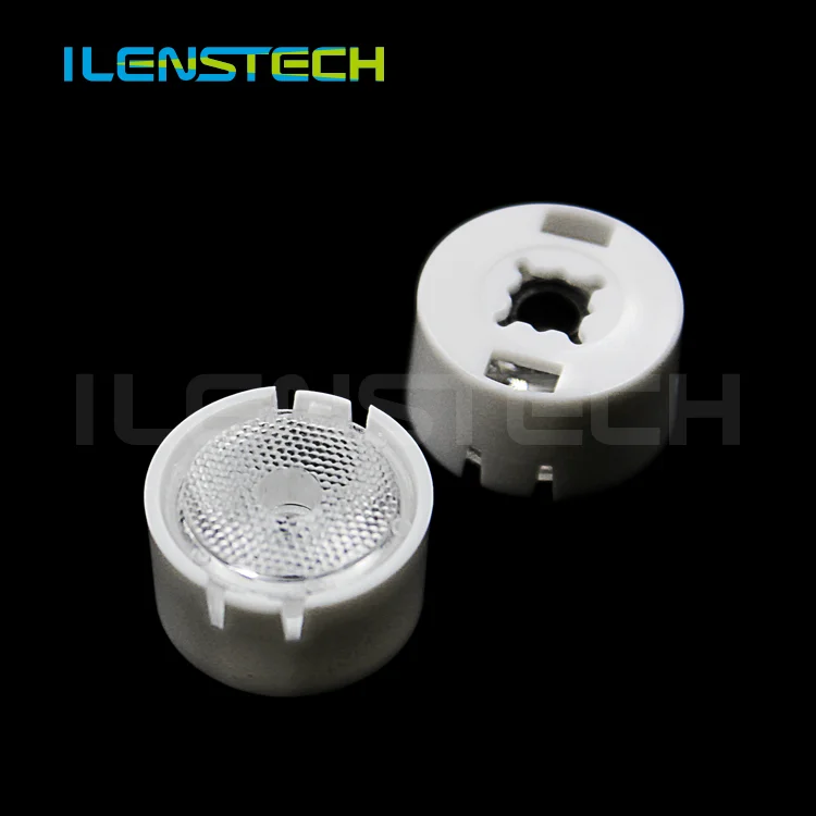 Ilenstech optical pmma 13mm led lens 30 degree with smd 3535 led white /black holder mold injection lenses