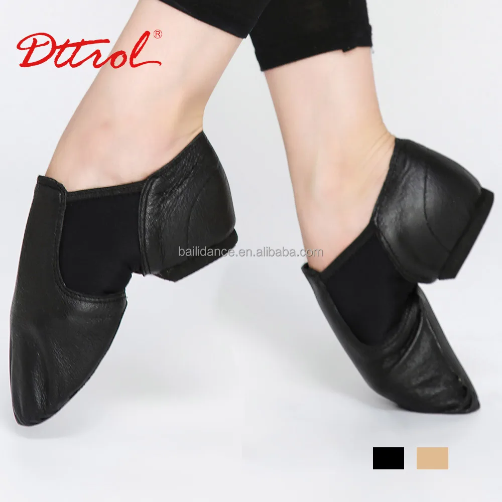 
D004716 Dttrol dance genuine leather black jazz shoes 