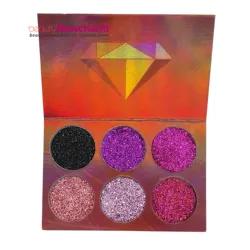 Wholesale 6 color Matte pigmented custom logo colorful pigment makeup make your own brand eyeshadow palette