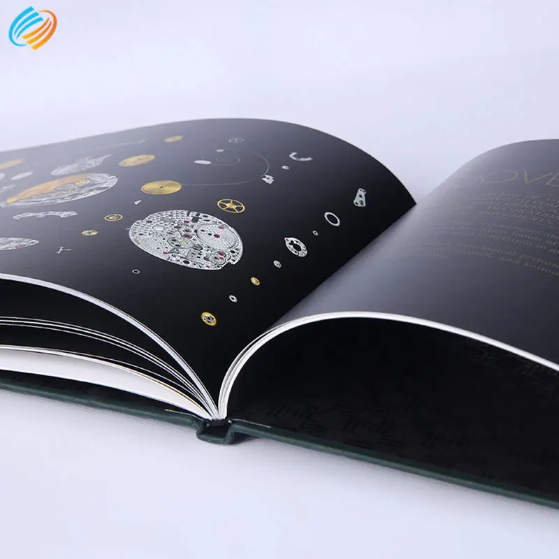 Customized Sewn Binding Imitation Leather Cover A4 Hardcover Books Printing