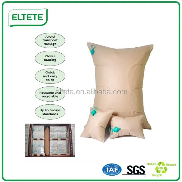 Paper dunnage air bag for transport protection