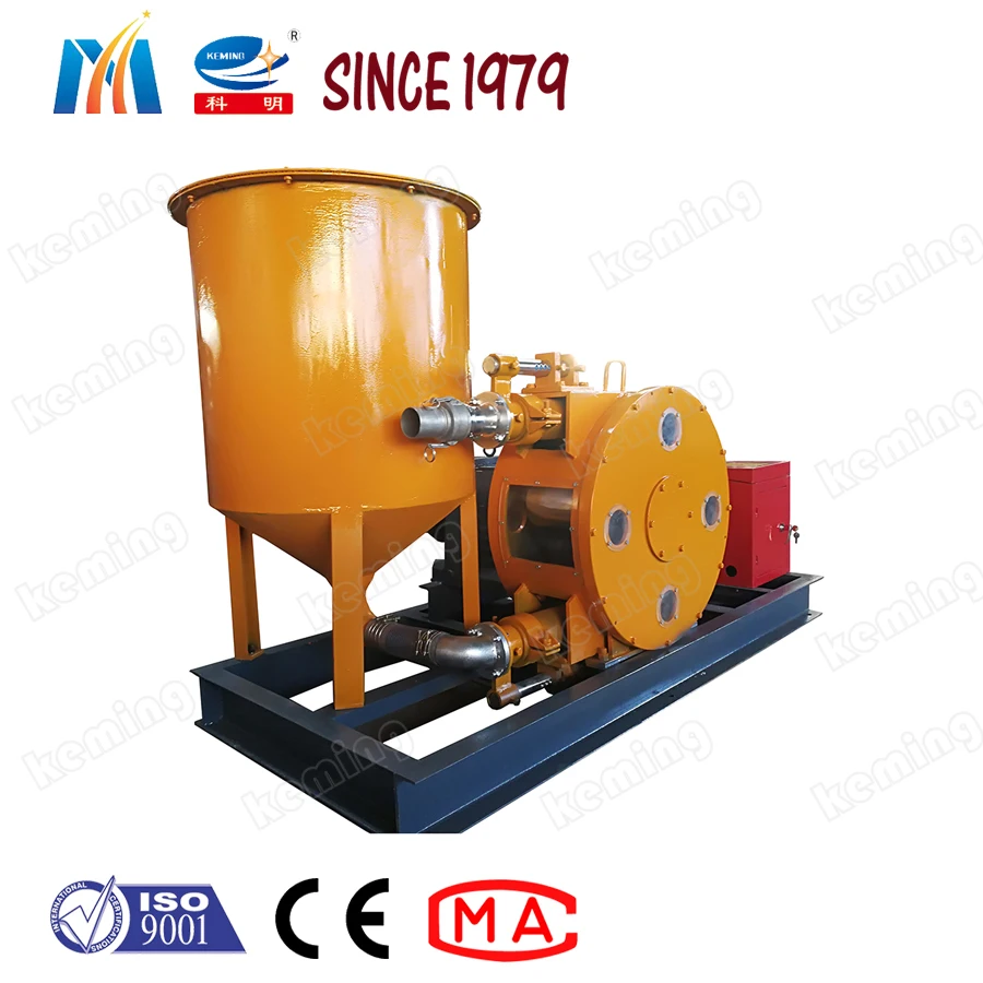 Pump Light Weight Concrete or Cement Diesel Peristaltic Pump with Storage Barrel