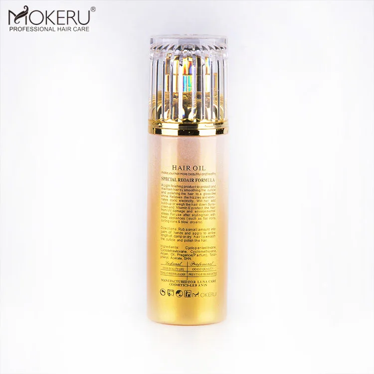 Argan oil 100% vitamin e cosmetic bio oil mokeru brand argan oil hair serum