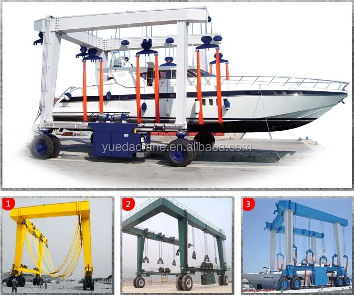 Boat Lift 300T Mobile Travelling Yacht Gantry Lifting Crane