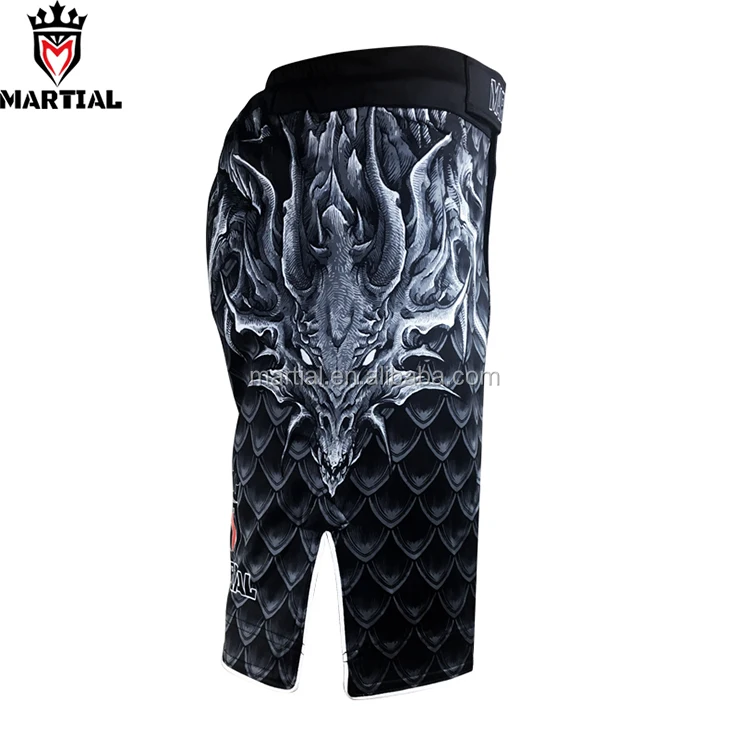 
China Factory OEM Service Custom Print sport bjj MMA Martial Shorts 