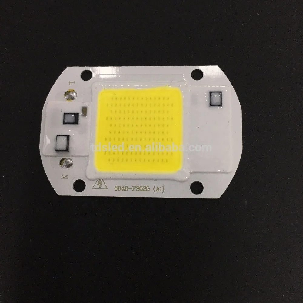 6000k - 6500k 110V 220V AC Led chip 50W COB 4000lm - 4500lm
