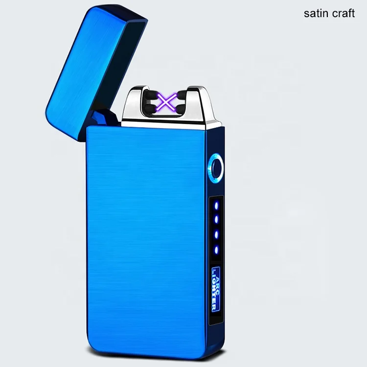 new arrival windproof usb touch electronic smoking gifts cigarette flameless electric lighter with custom logo brand led power