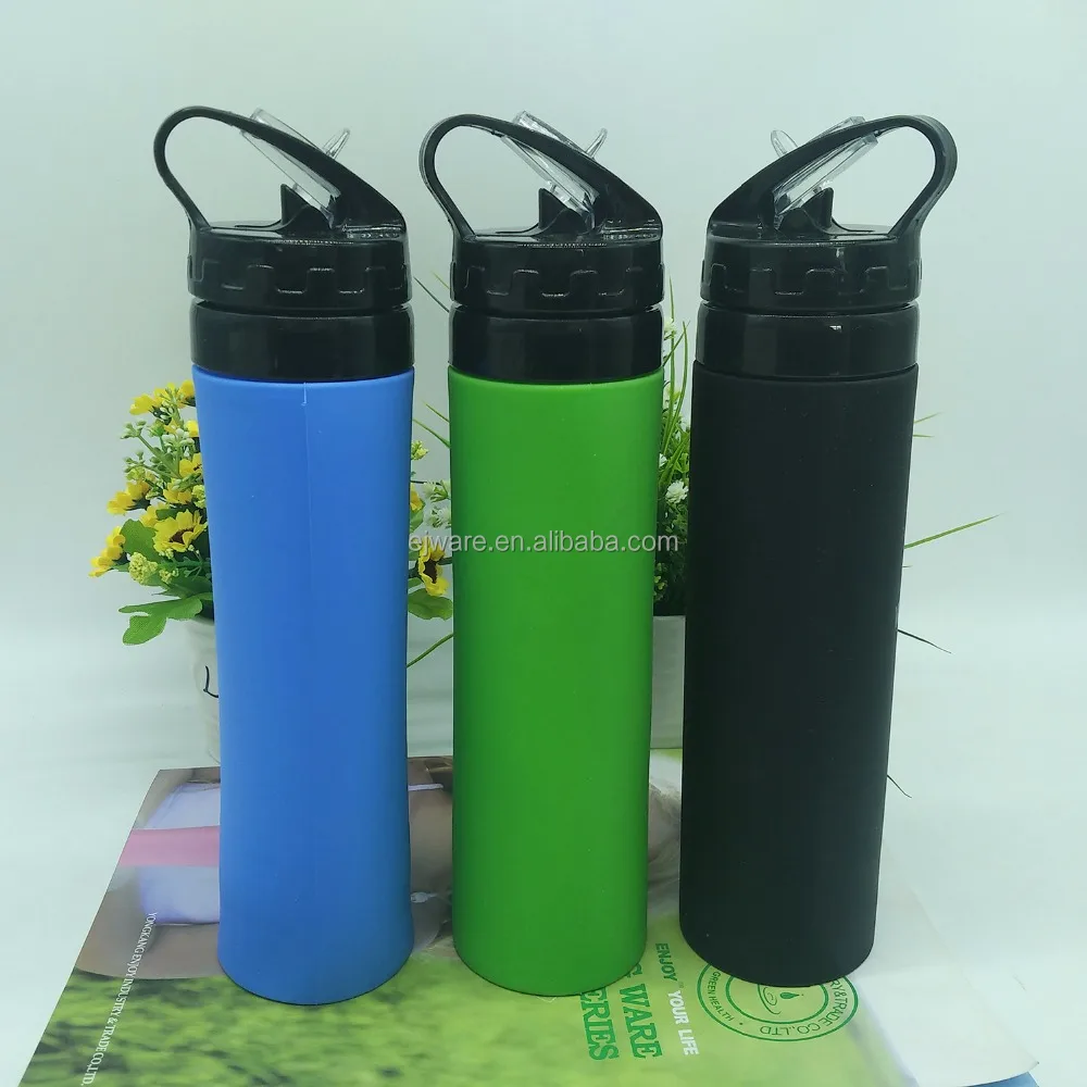 Силиконовая бутылка для воды без бисфенола А разборная с одной стенкой