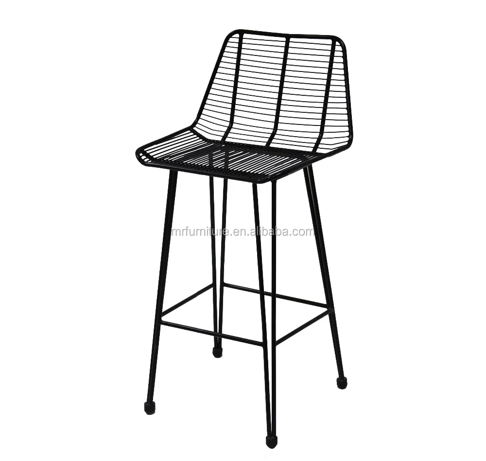 Cheap Factory Directly Price Metal Wire Bar Stool in Black
