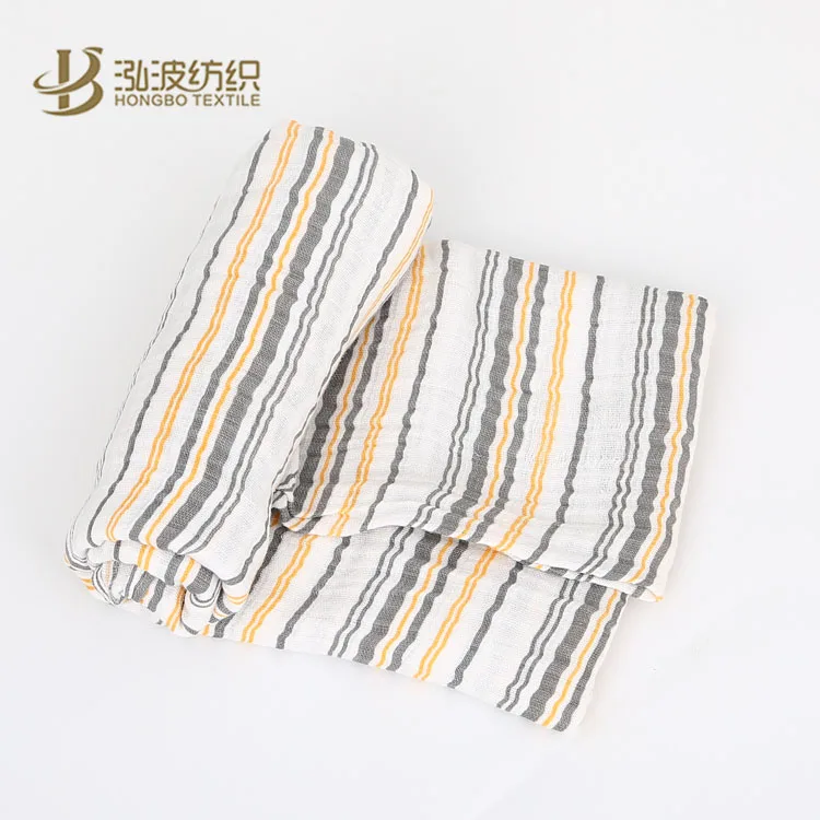 Baby Blanket Manufacturer 100% Cotton Printed Muslin Fabric Baby Swaddle Blanket Bamboo Baby Muslin Wrap Cloth