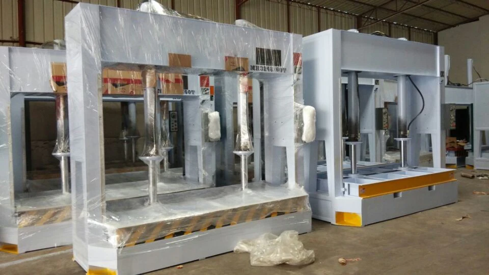 Wood cold presses for laminating veneer