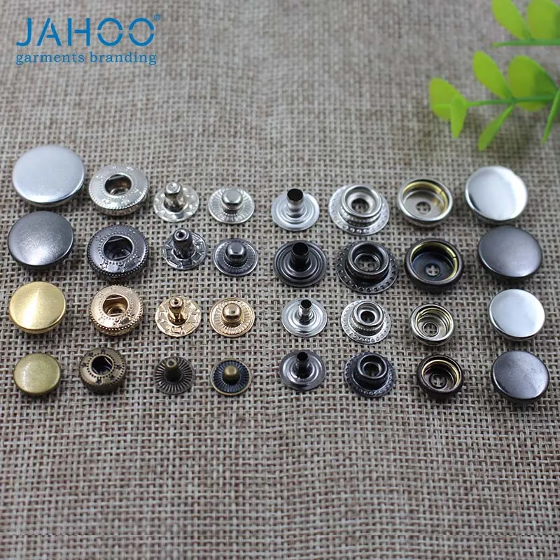 10mm 12mm 15mm 18mm 20mm Brass Press Snap Stud Buttons Fastener