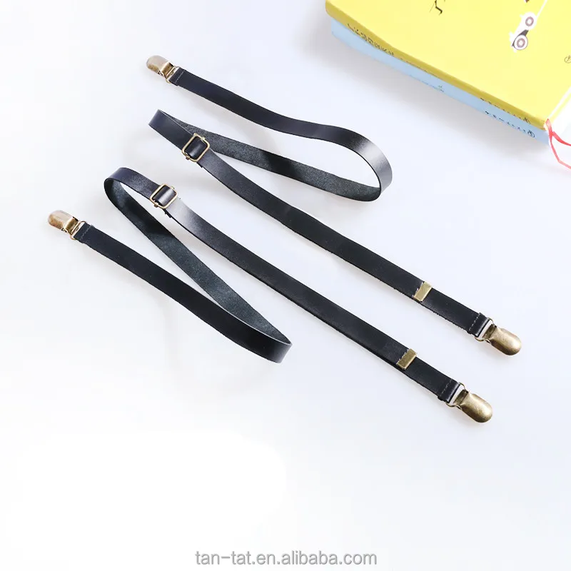 Mens Groomsmen Braces Dark Brown Leather Suspender