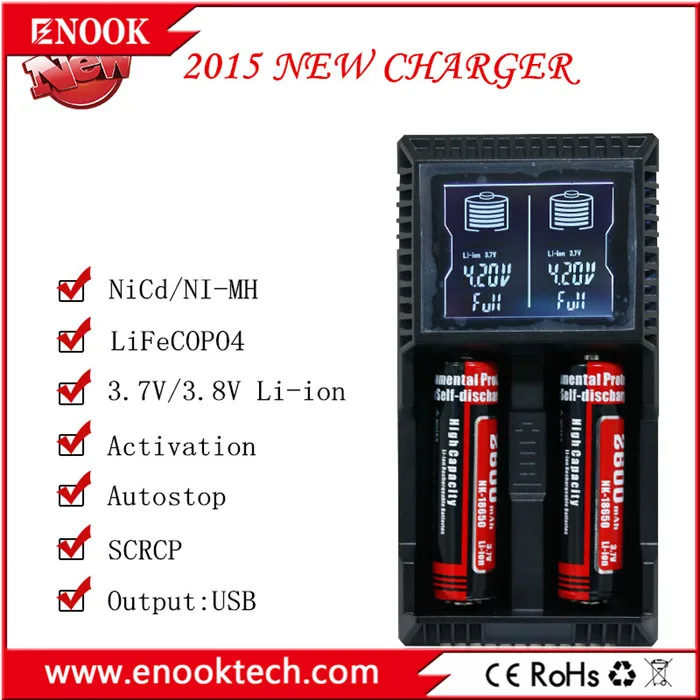 2016 New D2U Charger for Nickel-Cadmium/Ni-Mh Lifecopo4 Batteries