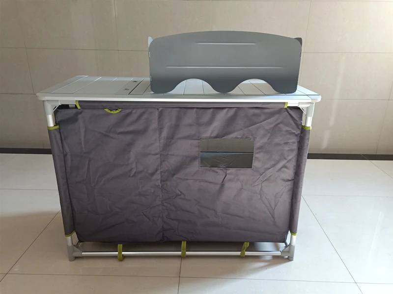 Folding camping kitchen aluminum cupboard picnic cabinet