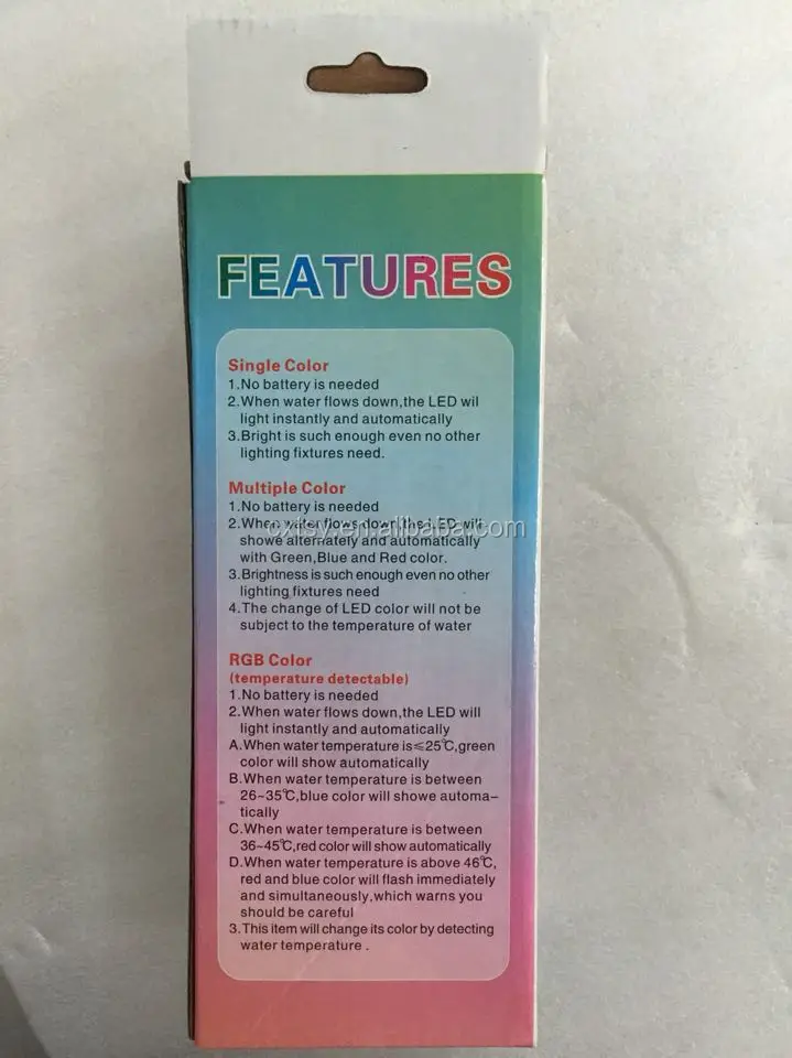 Temperature control LED shower head colorful rain shower for bath