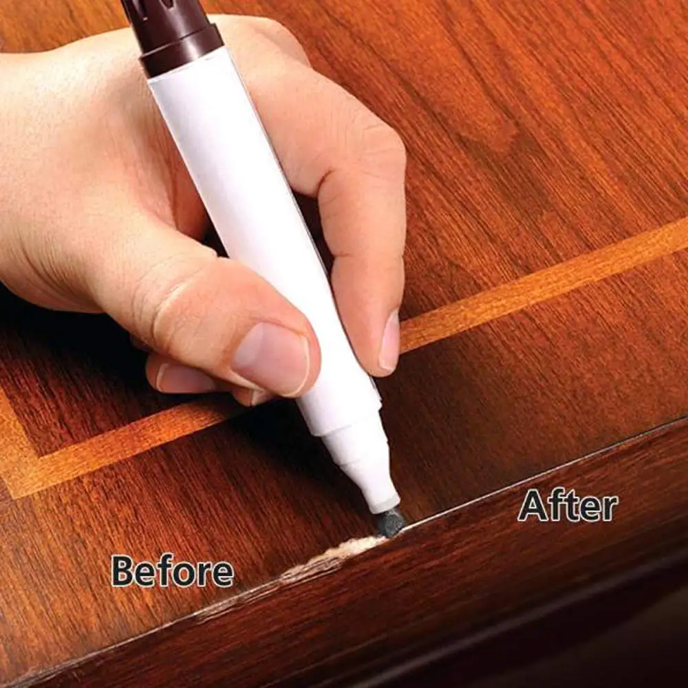 Furniture Repair Markers And Wax Sticks With Sharpener Kit, For Stains, Scratches, Wood Floors, Tables...