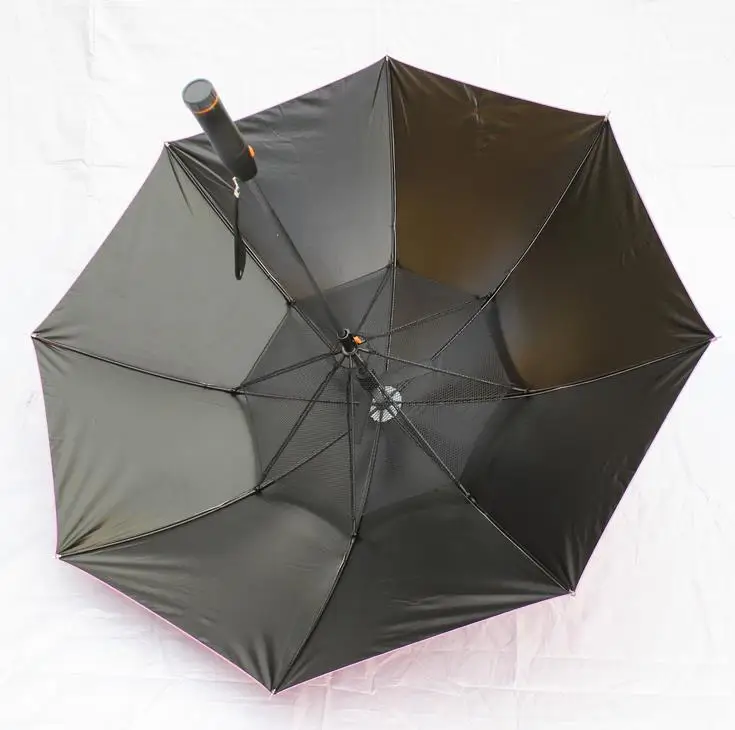 Male and female umbrellas with straight handle Creative umbrella belt fan