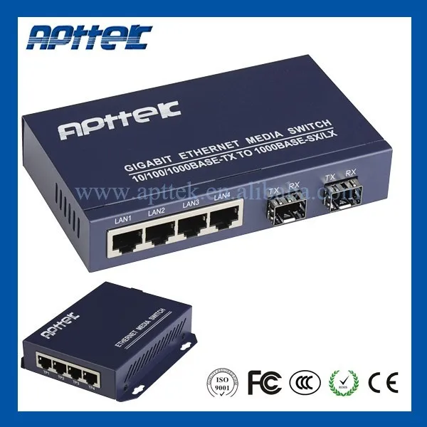 Apt-2104g1g - S брэнд сетевой коммутатор 4 + 2 разъём(ов) база - lx и база - t
