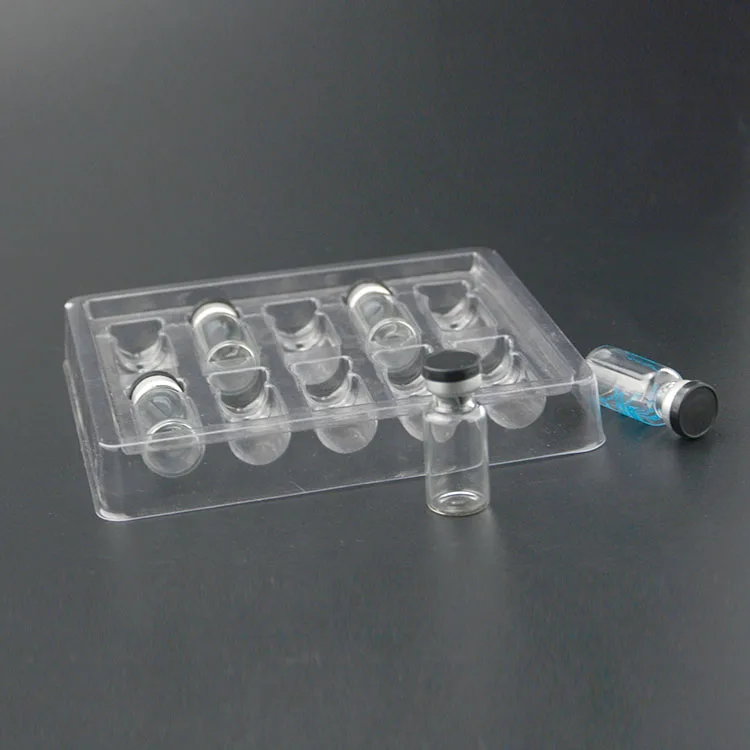 
Biodegradable Ampoule Vial plastic trays packaging PET PVC Flocking tray 