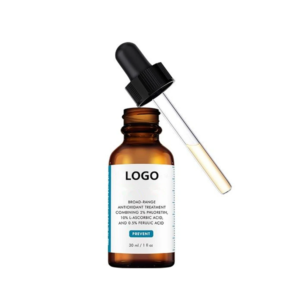 Private Label 2% Phloretin, 0.5% Ferulic Acid, 10% Vitamin C Serum For Face