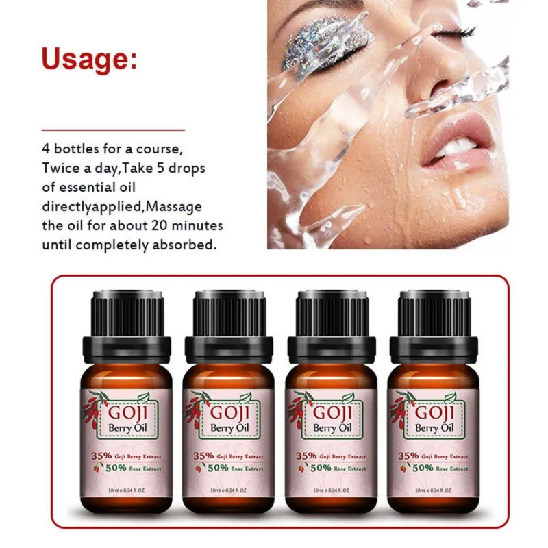 
Super Anti Wrinkle Anti Aging Acid Berry Goji Rose Essential Oil Hydrating Wolfberry Oil Anti-Wrinkle Face Care Facial Serum 