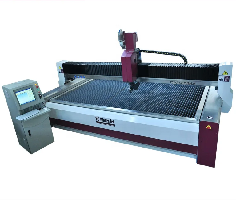 YCWJ waterjet cutting machine with KMT Pump