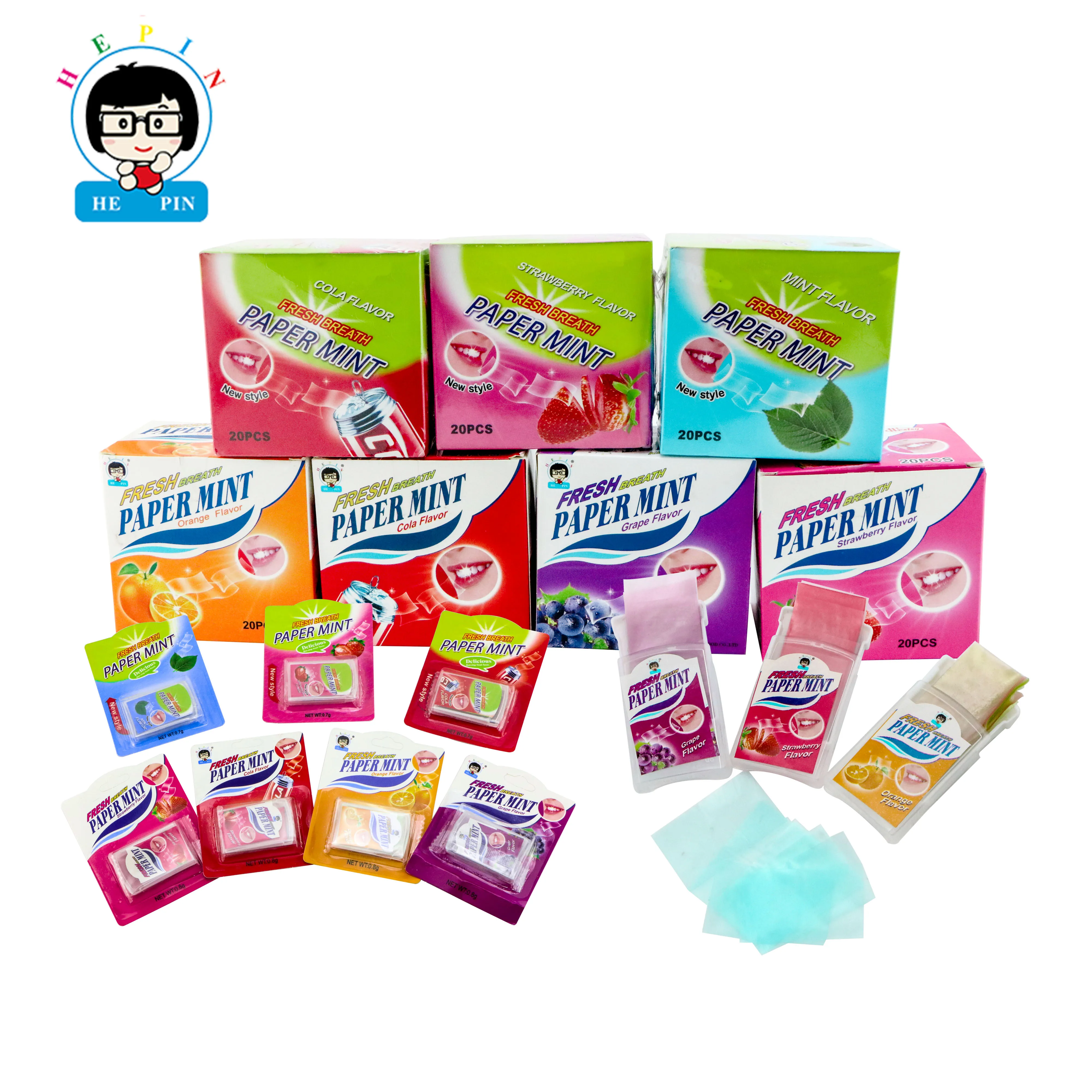 Свежий тоновый бумажный мятный фруктовый вкус тонкая бумага мятные конфеты