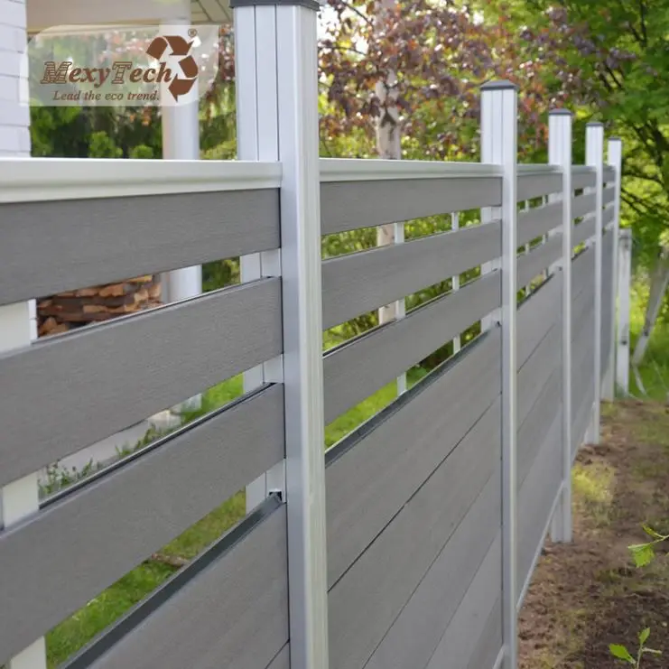 Wholesale cheap fireproof wpc villa fencing plastic wood garden fence panels