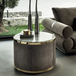 Corner side table with storage space solid wood small round tables for living room wholesale foshan factory