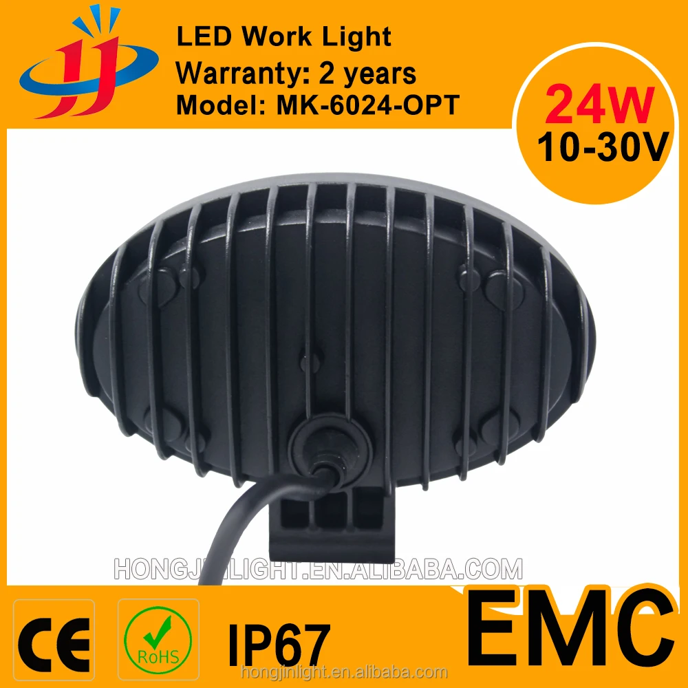 
Wholesale 12v 24v 24w 4.3inch Oval led work light spot / flood beam cars atv IP67 led headlight 