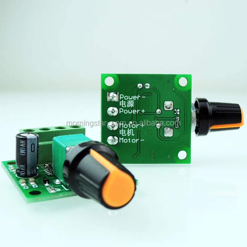 Super Mini 2A PWM Dimmer DC Motor Speed Controller 1.8V - 15V Speed Control Switch with LED FOR 775 motor 32*32*14mm