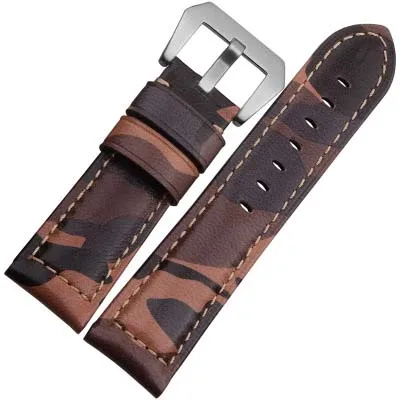 18/20/22/24mm Cow Leather Camouflage Watch Straps onthelevel Brand Watch Band Watch straps