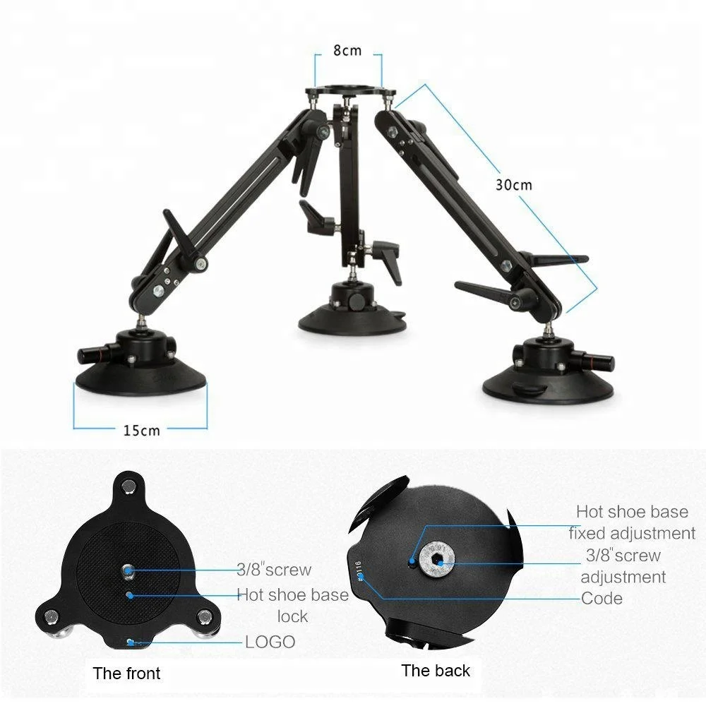 Professional Video Sucker Gripper Car Suction Cup Camera Mount System