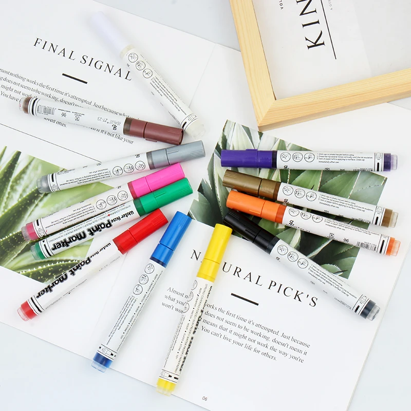 12 видов цветов акриловая краска ручка для керамических изделий рок стекло фарфор дешево картина маркер