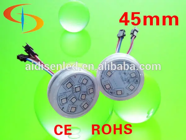 поликарбонат программирование dc24v водонепроницаемый наруёный 45mm полноцветный светодиодный пиксель света