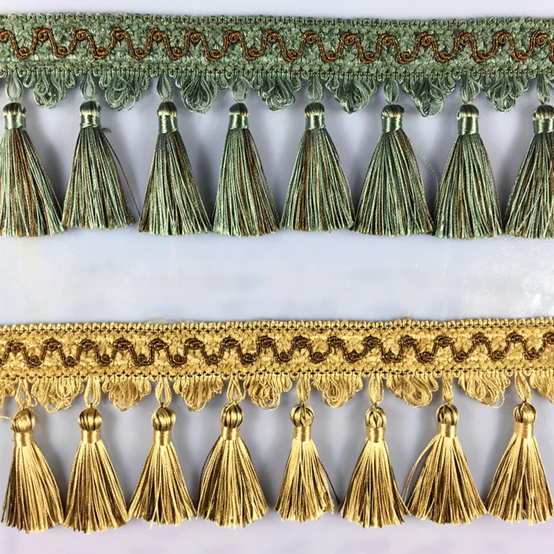 Factory Hot sales table cloth and valance curtain tassel fringe