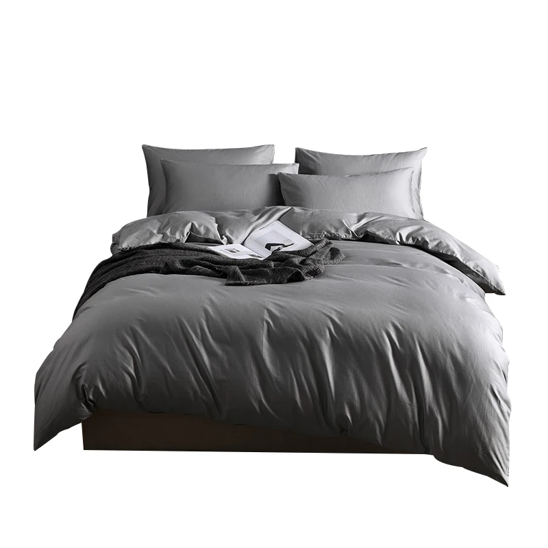 60s 300TC 100% egyptian cotton luxury linen bedding set bedding set luxury solid color high quality luxurious duvet bedding set