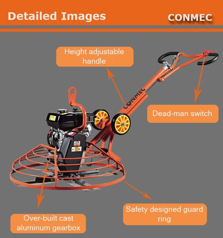 
HIGH EFFICIENT!1M /36' WALK BEHIND POWER TROWEL CT436 WITH HONDA GX160 GASOLINE ENGINE AND CE CERTIFICATE FOR SALE 