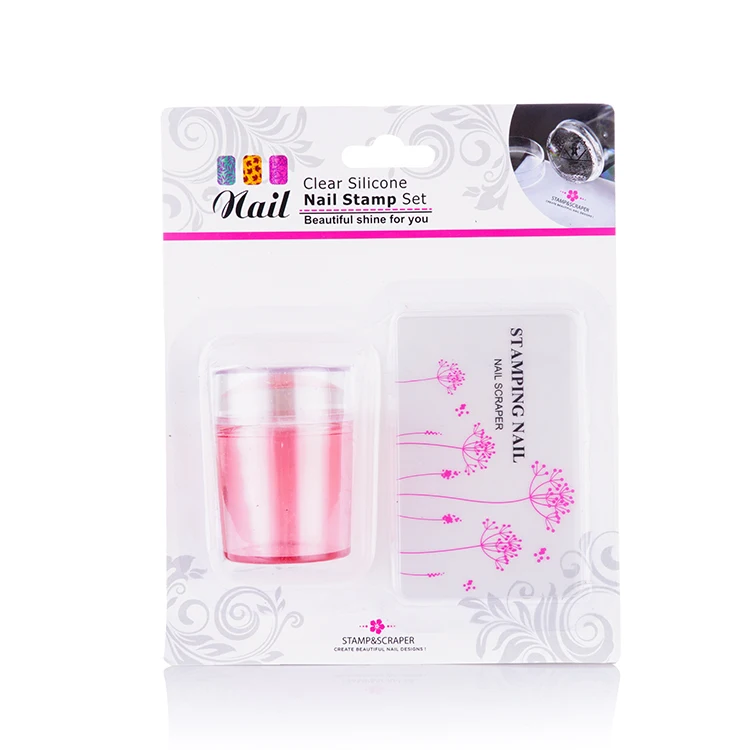 DIY Transparent Silicone Nail Art Stamping Stamp Stamper Transfer Image Plate Manicure Nail Art Tool nail plate