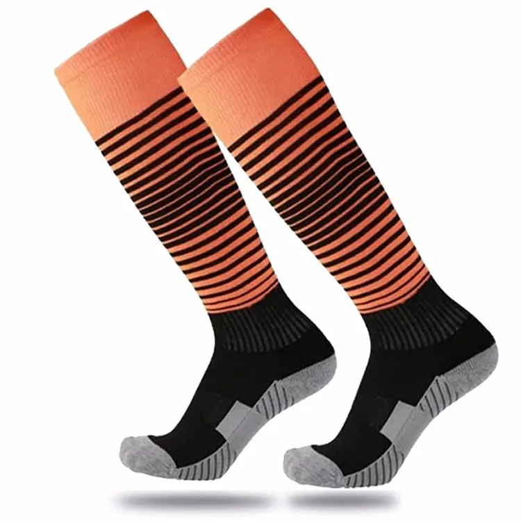 New blank thicken sole soccer team socks for football game