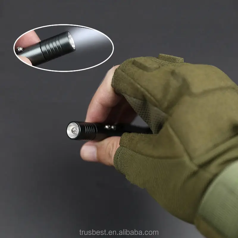 High Grade Self Defense Tactical Pen With Led Light Bolt Switch For Outdoor Self-Defense Emergency Use