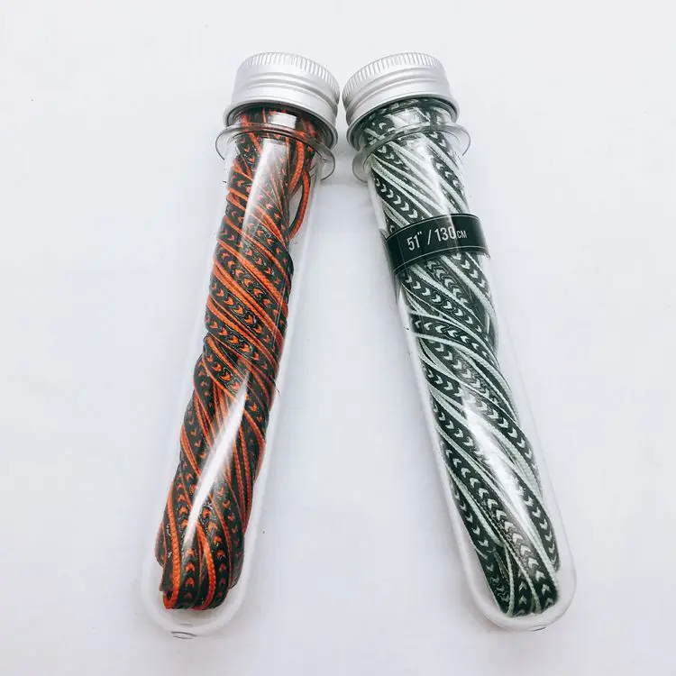 Free sample custom printed cheap flat polyester shoelaces with metal aglet