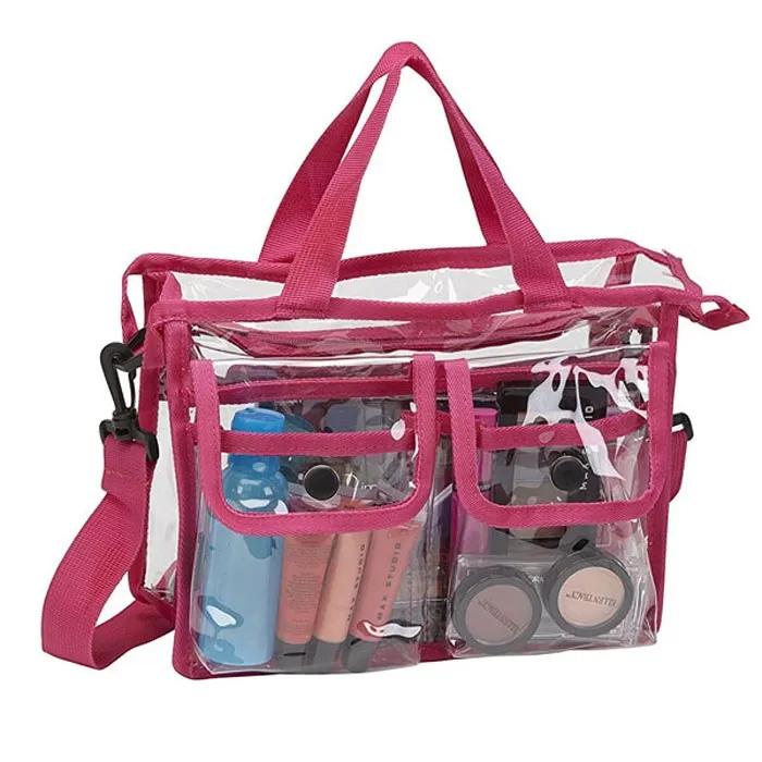 PVC Waterproof Transparent Travel Cosmetic Tote Bag